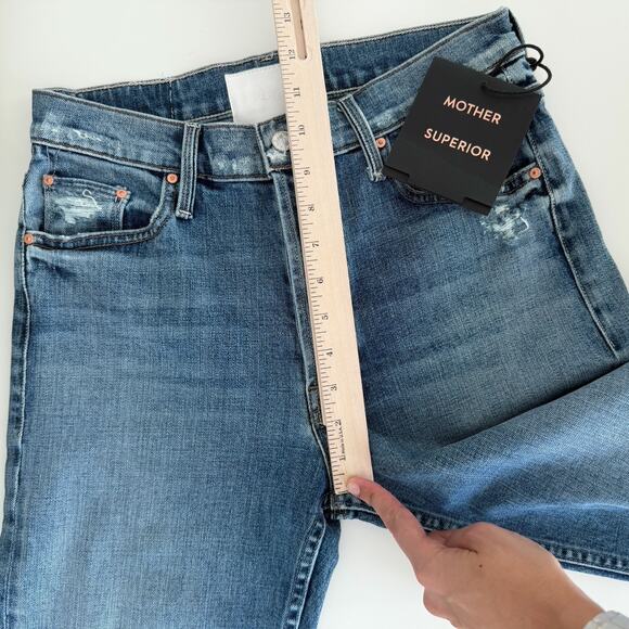 Mother Jeans Womens 27 The Tomcat Distressed Seriously Truce High Rise Straight - Picture 12 of 15